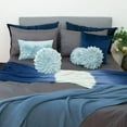 thumbnail image 3 of JWH 3D Handmade Aesthetic Decorative Velvet Flower Throw Pillows Soft Sunflower Pillow for Bedroom Couch Bed Decor 14inch Light Blue, 3 of 10