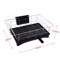 thumbnail image 4 of Dish Rack Drainer 304 Stainless Steel Professional 2 Tier Dish Drying Drainer Rack Large Capacity with Microfiber Mat Kitchen Utensil Holder, 4 of 5