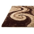 thumbnail image 5 of HR HANDCRAFT RUGS, Brown shag Rug 5X7 for Living Room Decor 2021 Rug Trends Bright Modern Swirls Pattern, 3-D Hand Curved Shaggy Rug Chocolate Coco/Chocolate/Brown, 5 of 7