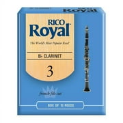 Rico Royal Bb Clarinet Reeds, Box of 10 Strength 1.5