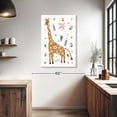 thumbnail image 3 of Elephant Stock Cute Scandinavian Giraffe Wall Art - Vertical Canvas Wall Art - Kids Room Wall Decor - Kids And Nursery Canvas - Pink And White Decor - 26" x 39", 3 of 8