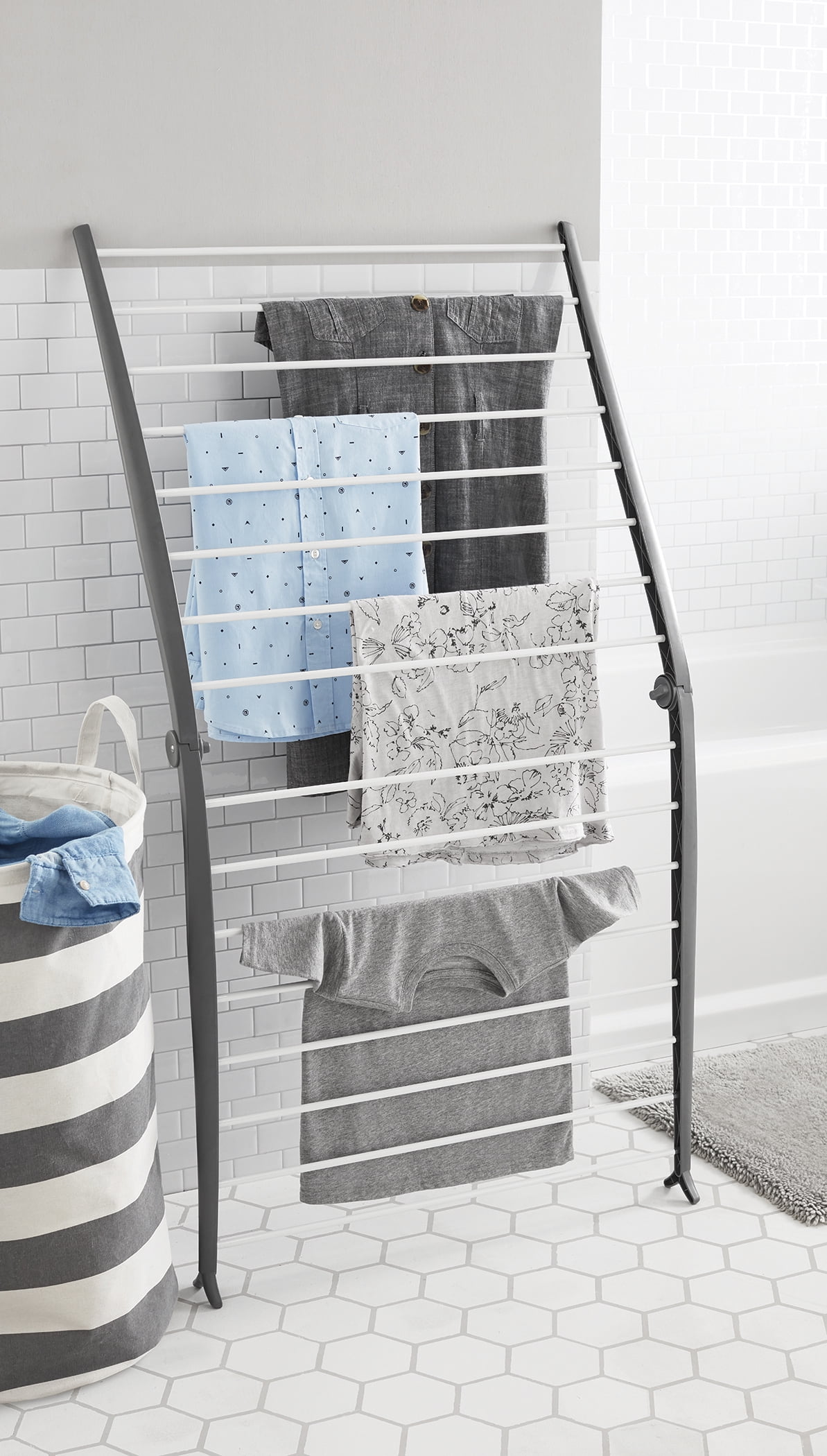Whitmor Metal Foldable A-Frame Laundry Clothes Drying Rack - Space Saving