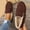 Brown, variant on Cozy Faux Suede Clogs for Women, Comfortable Slip On Mule Loafers with Fleece Lining Womens Dressy Office Work Flats Shoes with Adjustable Buckle
