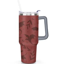 1pc books 40oz Tumbler with Straw & Handle - Insulated Stainless Steel Cup | Holiday Gift for Man Women (Christmas, Valentine's, Birthday)