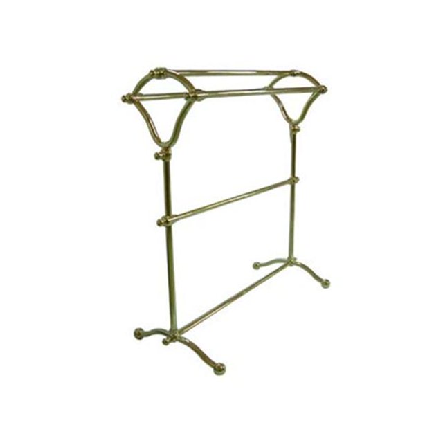 Kingston Brass CC2282 Free Standing Y-Type Towel Rack - Polished Brass