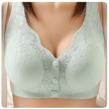 

TIANEK Front Closure Bras for Ladies Casual Plus Size Strap Sexy Push Up No Pad Lace Full Everyday Underwear Clearance