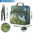 thumbnail image 2 of 3 Ring Zipper Binder with Shoulder Strap Waterproof Trapper Keeper 2 Inch D-Ring 500 Sheets Capacity Animals Surrounded Tree, 2 of 7