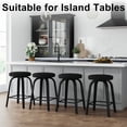 thumbnail image 6 of AENKYO 26" Swivel Bar Stools Set of 2, Counter Height Island Stools for 34"-40" Counters, Fabric Padded, Black, 6 of 7