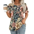 thumbnail image 2 of Bogo Spring Blouses For Women 2025 Womens Tops Dressy Casual Sexy Clearance Blouses For Women Business Casual Short Sleeve V Neck T Shirts For Women Pack Cotton, 2 of 6