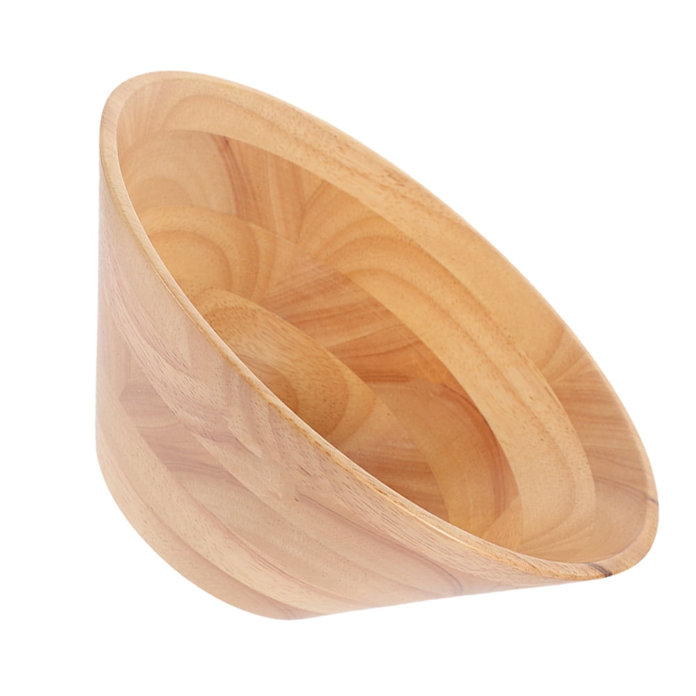 4 Count Extra Large Wood Bowl Fruit Bowl Wooden Salad Bowl 14.00X14.00X5.80CM