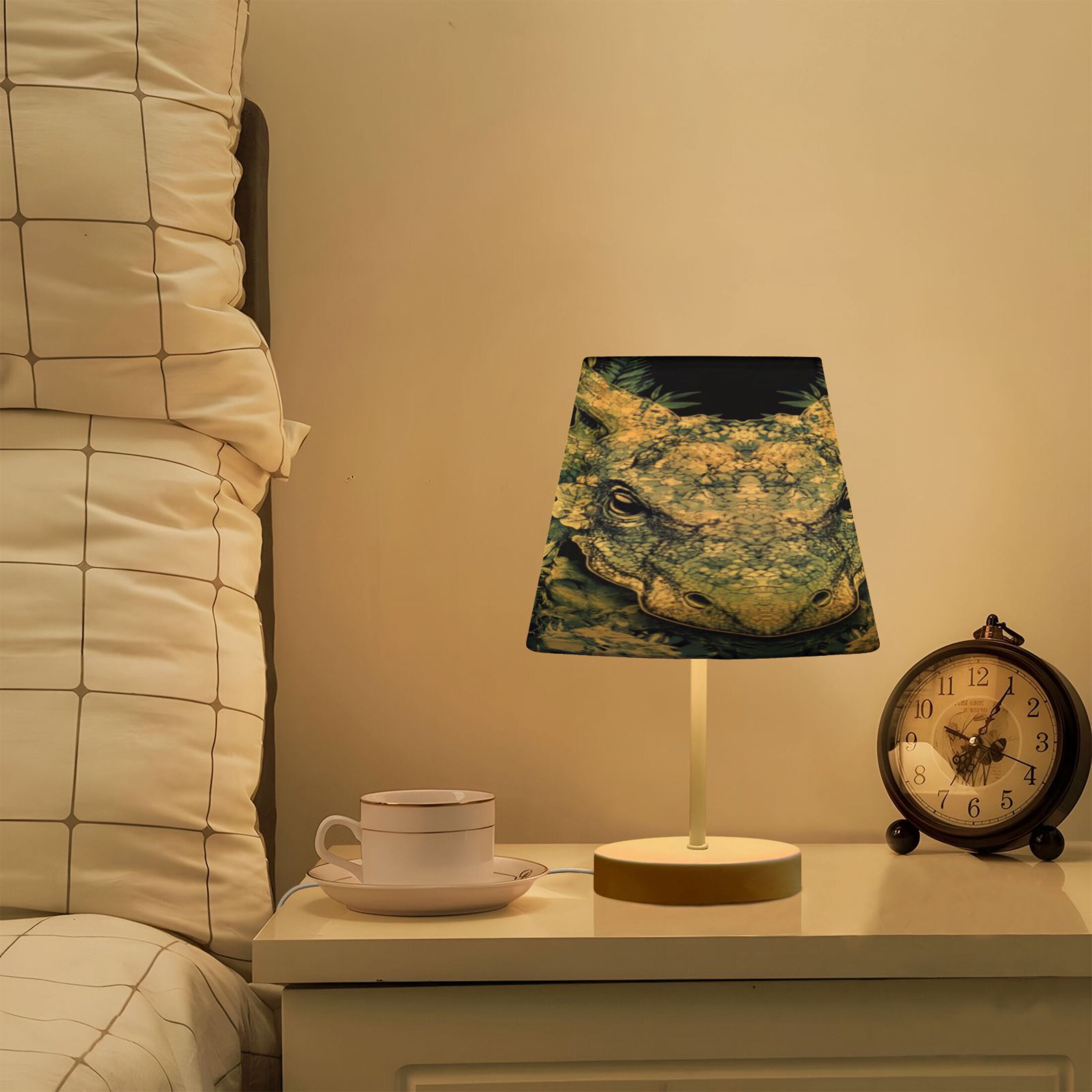 Table Lamp Small 5.9x10.8 Inches Table Lamps Night Light Tools & Home Improvement Bedroom Lamp Guest Room Lamp Study Lamp Office Lamp Green Cute Dinosaur
