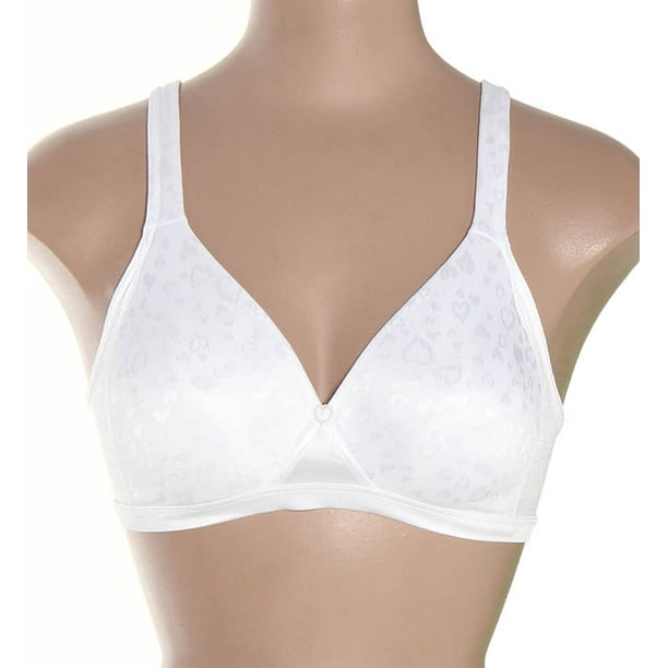 Playtex 4210 Cross Your Heart Stretch Foam-Lined Wirefree Bra Size 40C,  White 
