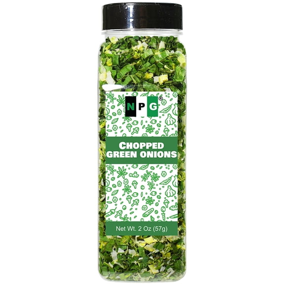 NPG Freeze Dried Chopped Green Onions 2 Ounces, All Natural Non GMO Gluten Free Dry Green Onions