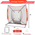 thumbnail image 3 of Red de Práctica de Béisbol y Softbol BaseGoal 6'×6', Resistente con Marco en Forma de Arco y Zona de Strike Adicional, 3 of 8