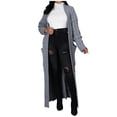 thumbnail image 2 of Pntutb moda mujer Casual manga larga otoño suéter largo abrigo cárdigan blusa tops Pntutb Pntutb-899, 2 of 6