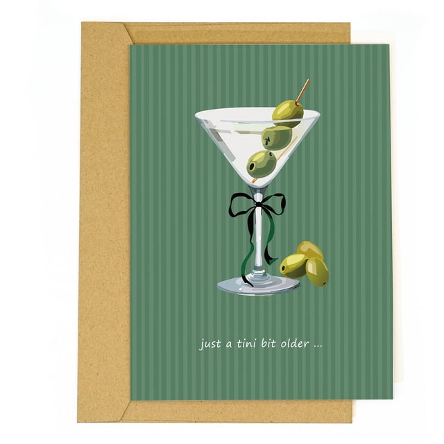 Tarjeta de cumpleaños tiangqiwoole con temática Martini para mujeres