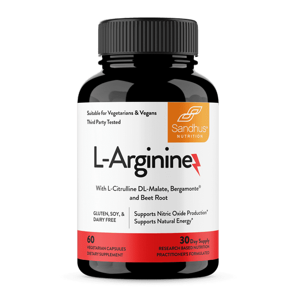 Sandhu's L-Arginine/L-Citrulline DL Malate & Beetroot Powder - Pre & Post Workout Support, 30 Servs