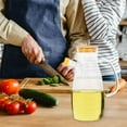 thumbnail image 2 of EIGTHTAILGlass Oiler Storage Container Jar with Lid Bottle Dispenser Spout Jars for Kitchen, 2 of 6