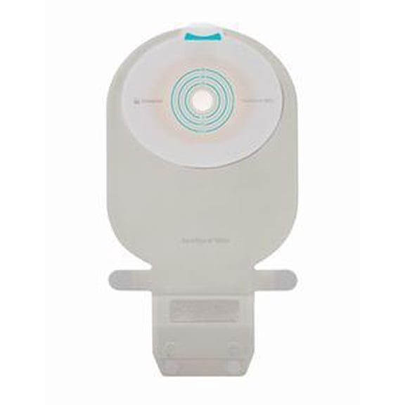 Colopast Filtered Ostomy Pouch One-Piece System Maxi 1 Inch Stoma Drainable Flat, Pre-Cut - Box of 10