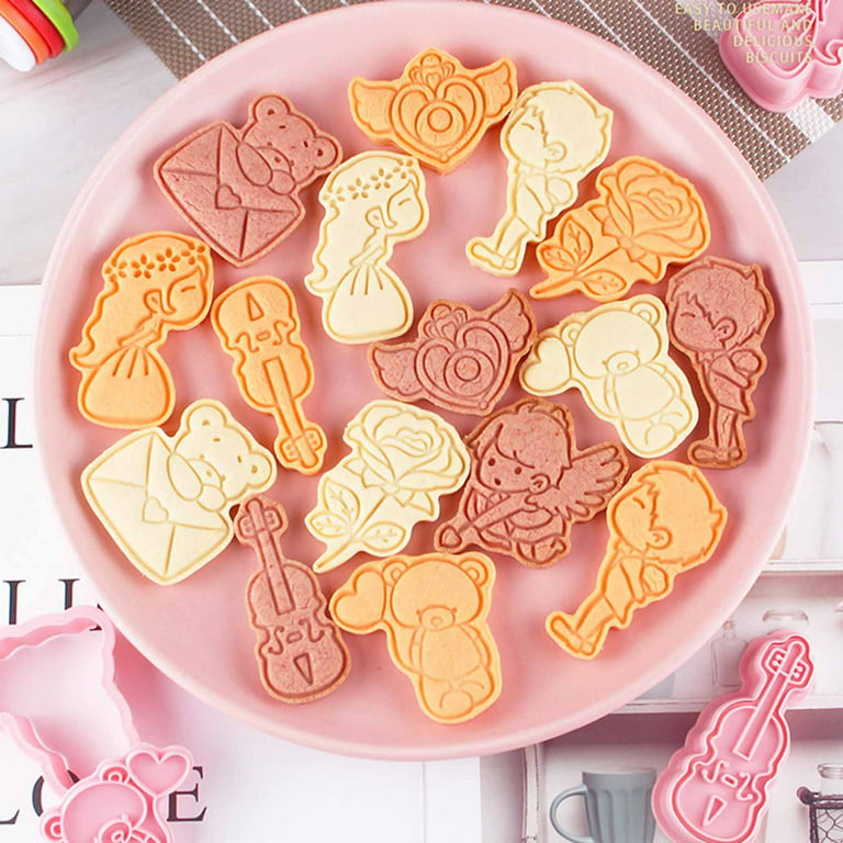 3D Cartoon Cookie Cutters Set Valentines Day Biscuit Mold DIY Fondant  Decorating For Birthday Wedding Party Sugarcraft Cake Baking Tools | 3d Cartoon  Cookie Cutters Set Valentines Day Biscuit Mold Diy Fondant
