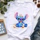 thumbnail image 1 of Kawaii Disney Lilo Stitch T Shirt Women Summer Tops Cartoon Stitch Heart Graphic Tees Cute Disney Anime T-shirt Female TshirtL Gao Jinjia LED, 1 of 2