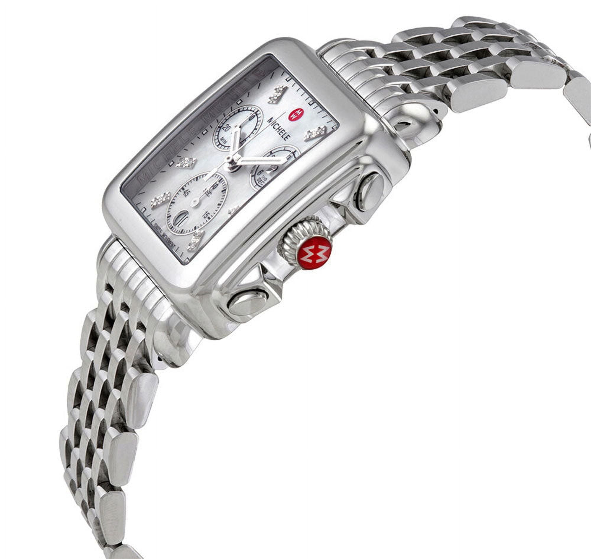 Michele Women's Deco Diamond White MOP Dial Watch - MWW06A000778