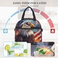 thumbnail image 4 of Naloa Bald Eagle Pilot Print Lunch Bag for Women & Men Insulated Lunch Box or Cooler Lunch Tote Bags for Work, Travel, Outdoor, 4 of 5