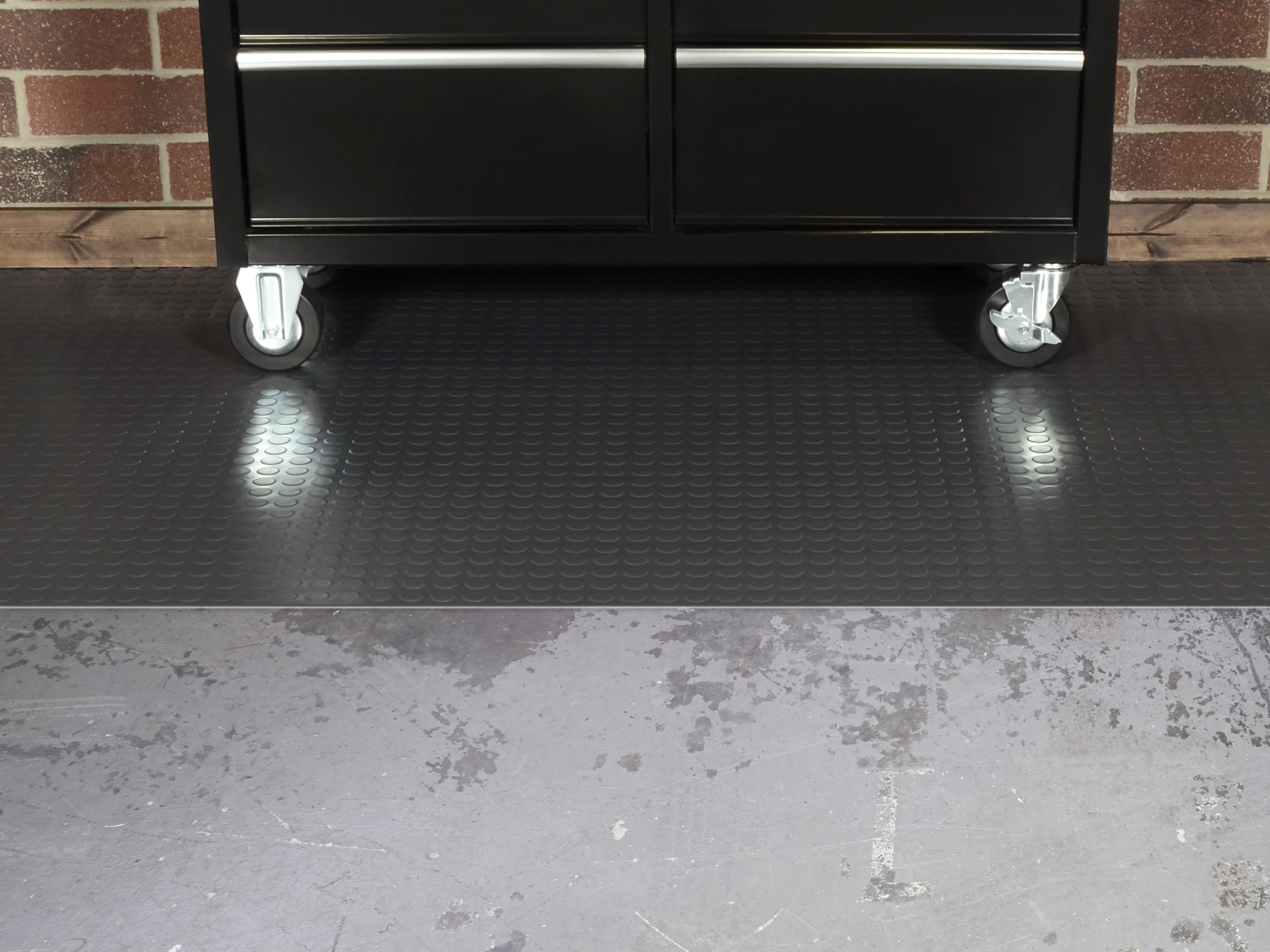 G-Floor 27 in. Wide Coin Pattern Vinyl Performance Garage Runner