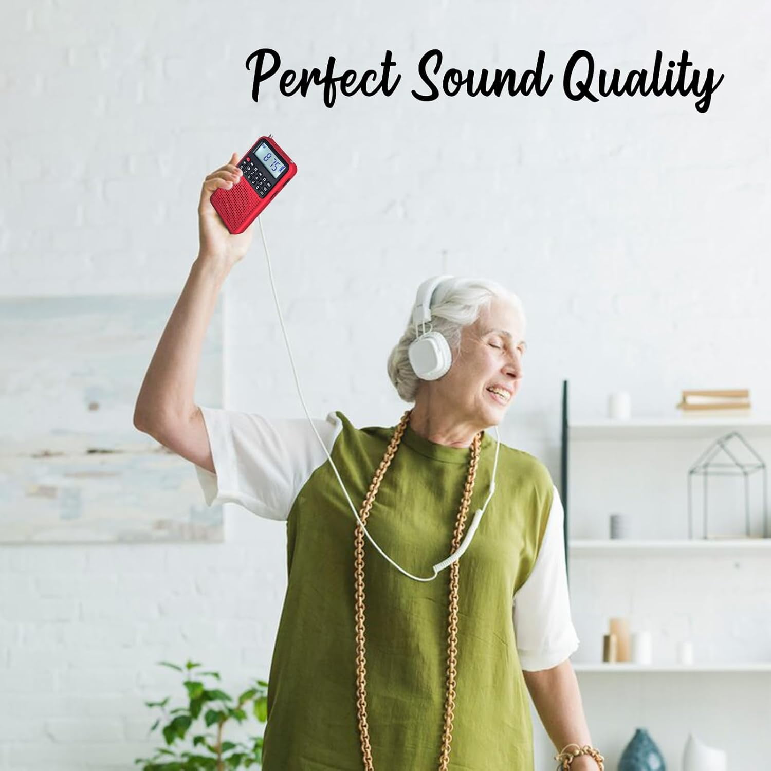Portable AM/FM Radio with Bluetooth - Emergency Light, Flashlight, Voice Recorder, MicroSD Playback | Strong Signal, Rechargeable Battery for Home, Camping, Power Outages