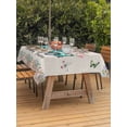 thumbnail image 4 of 52x70 Inch Outdoor Tablecloth with Umbrella Hole Zipper Rectangle Happy Easter Rectangular Tablecloths Outside Waterproof Spring Farmhouse Green Truck Eggs Bunny Patio Table Cover for Picnic Party, 4 of 8