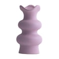 thumbnail image 3 of Jarrón de cerámica, jarrón decorativo, jarrón de flores secas, jarrón sencillo bohemio elegante, Violeta 16cm, 3 of 9