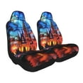 Xecao Magical Stained Glass Castle for Automotive Seat Covers for Cars