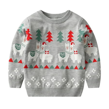 

Cathalem Baby Sweaters 6-12 Months Toddler Kids Girls Boys Christmas Cartoon Sweater Casual Prints Hoodie Fleece Jacket Women Sweater Grey 3-4 Years