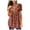 Brown, variant on IROINNID Women's Pleated Short Sleeve Printed Round Neck Button Tunic Tops