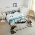 thumbnail image 4 of Erosebridal Sea Boat Bedding King Comforter Set,Marine Beach Comforter Sets King Size,Ocean Theme Decoration,Reversible,Microfiber,3 Pieces, 4 of 8