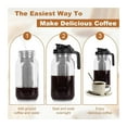thumbnail image 6 of Cold Brew Coffee Maker Pitcher 64 OZ - Glass Mason Jar with Stainless Steel Infuser Filter for Iced Coffee, Ice Tea, Brewed Making, 6 of 10