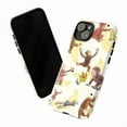 thumbnail image 3 of Nostalgic Curious Monkey Phone Case, Cute Monkey Banana Pattern Art Cover, Wholesome Design for iPhone 17 16 15 14 13 12 11 Pro Plus Mini, 3 of 6