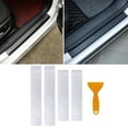 thumbnail image 4 of Kit de Protector de umbral de 4 Uds., protector antiarañazos, pegatinas de envoltura universal, pegatinas de Pedal, protectores de entrada de alféizar Plata Sunnimix Umbral de puerta, 4 of 7