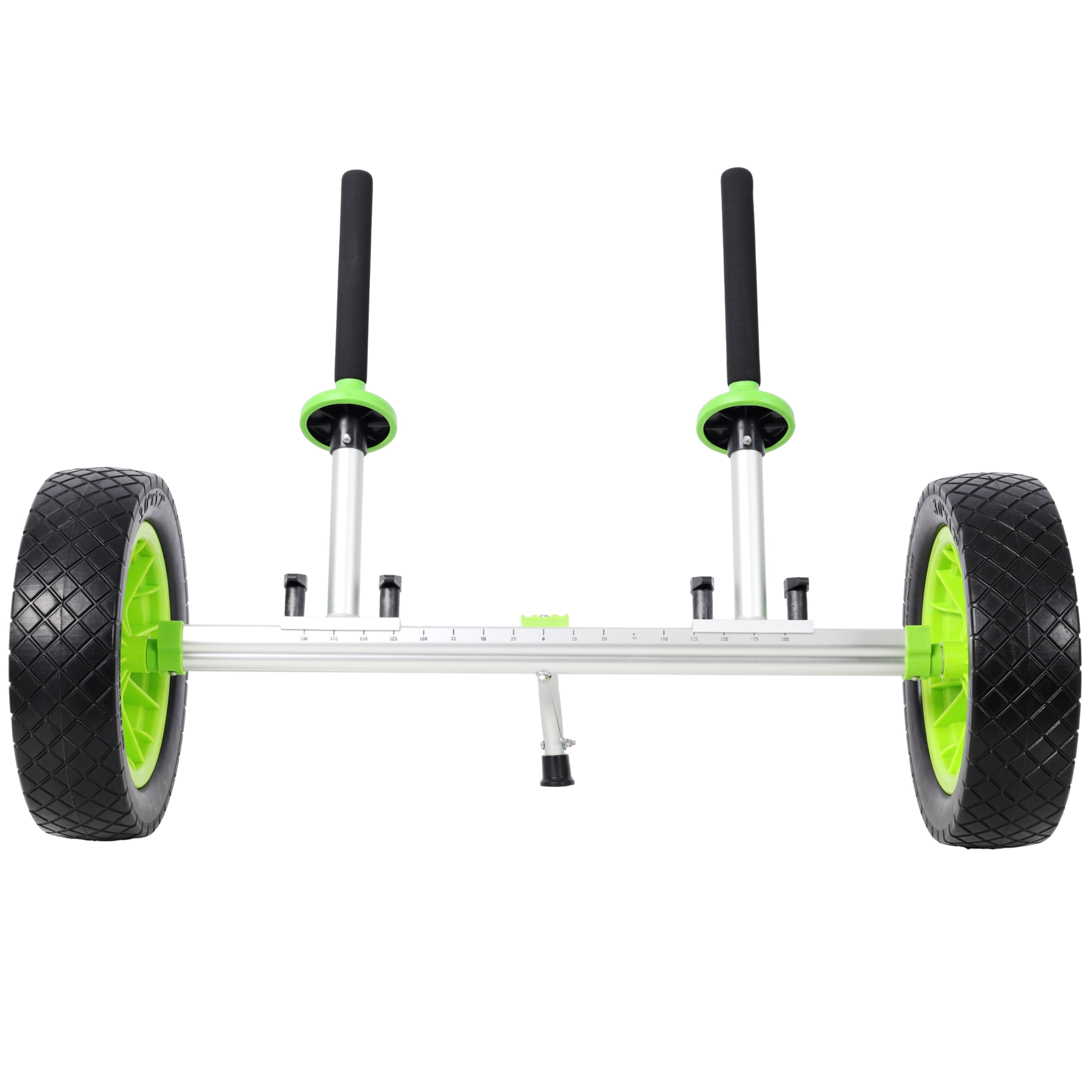Reinforced Width Adjustable Sit-On-Top Kayak Cart Dolly - 12 Inch Solid Wheels Plug-In Design