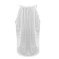 thumbnail image 3 of Playeras,Blusas y Tops,Ropa para Mujer Gráfico camisetas sin mangas para las mujeres Top de camiseta sin mangas plisada de encaje casual para mujer (White, L), 3 of 5