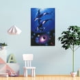 thumbnail image 4 of Blue Sea Lassen Colorful Sea Seascape Dolphin Starry Sky Poster Posters Art Print Wall Photo Paint Poster Picture Family Decor 20x30inch(50x75cm), 4 of 6