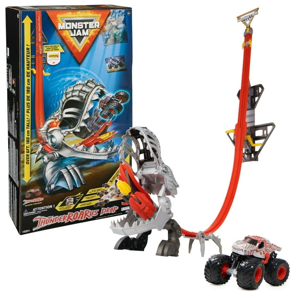 Monster Jam ThunderROARus Drop Playset with Exclusive Monster Truck, Over 6 Feet Tall