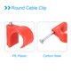 thumbnail image 4 of Clip de cable redondo de PVC rojo de 14 mm de diámetro con clavo de acero, paquete de 24, 4 of 5