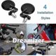 thumbnail image 4 of Motorcycle Handlebar End Mirrors 7/8 22mm For Street Sport Bikes Cruiser, 4 of 5