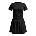 thumbnail image 5 of Glisme Girls Outfits Summer Short Sleeve Clothes Set O Neck Cartoon Prints Tops Pants Classic Wear 9-10 Years Black, 5 of 5