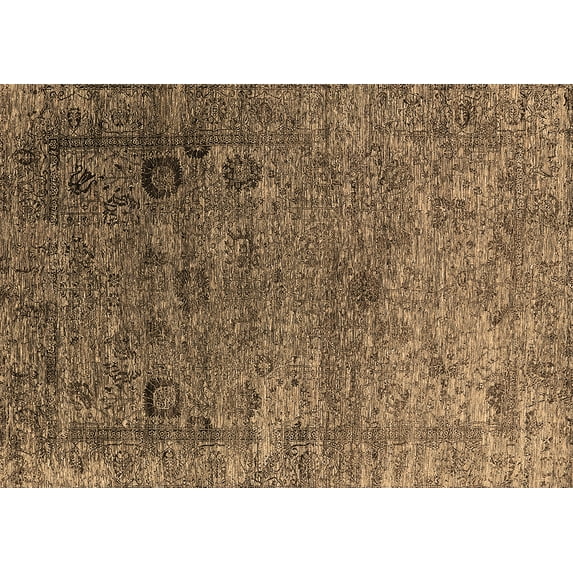 Ahgly Company Indoor Rectangle Oriental Brown Industrial Area Rugs, 6' x 9'
