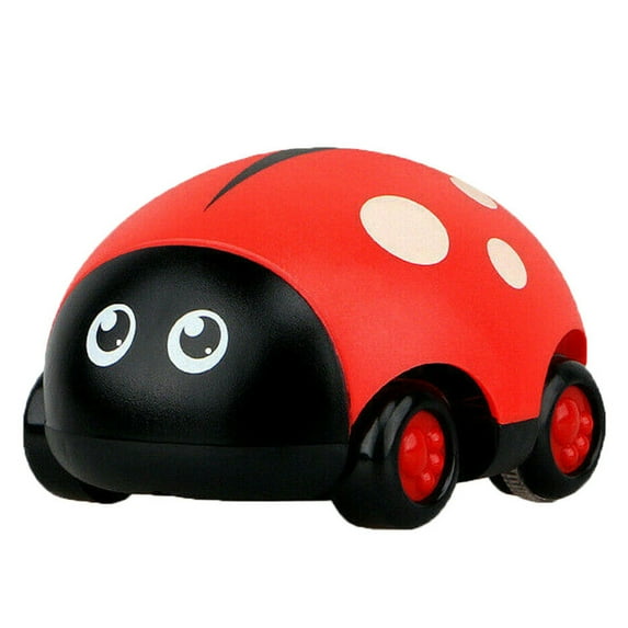 Fridja 1PCS Children's Cartoon Cute Plastic Insect Pull Back Truck Children's Toy, Red