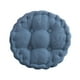 thumbnail image 2 of Almohadón redondo grueso de terciopelo sólido azul, relleno de algodón de corduroy para sillas de cocina comedor patio, 2 of 8
