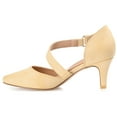 thumbnail image 3 of Journee Womens Tillis Pointed Toe Mid Heel Pumps, Widths Available, 3 of 10