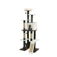 thumbnail image 1 of Vibrant Life 6-Lvl 65" Large Cat Tree with Condo,Jute Scratching Posts,Ramp,Hammock, Off-white/Brown, 1 of 7